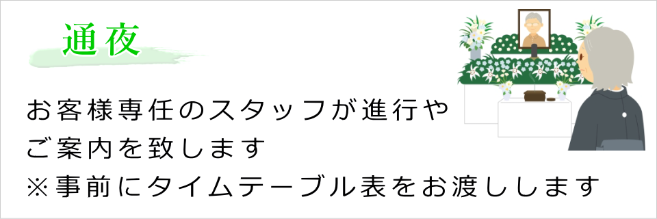 通夜（専任スタッフが進行します）